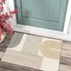 QQrunner Beige Abstract Hallway Runner Rug, Non-Slip, 110 x 1400 cm view 4