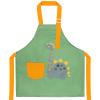 FenFang Kids Apron, Adjustable Waterproof Art and Cooking Apron, Green Dinosaur, L view 1