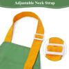 FenFang Kids Apron, Adjustable Waterproof Art and Cooking Apron, Green Dinosaur, L view 3