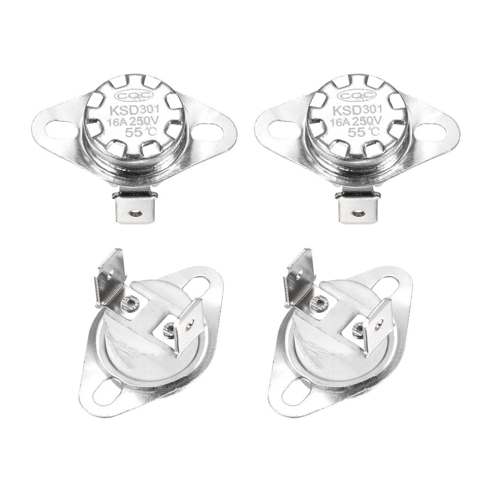 QUARKZMAN 4-Pack KSD301 55°C Normally Closed Thermal Switch, 250V 16A