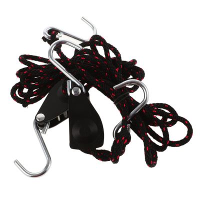 Adjustable Rope Hooks for Lamps and Plants, 2 Pieces