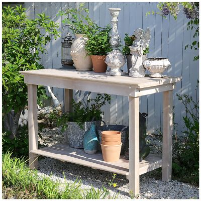 Garden Potting Bench with Storage Cabinet