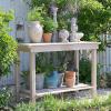 Garden Potting Bench with Storage Cabinet view 3