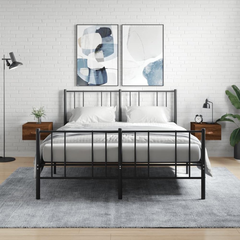 Floating Nightstand Set of 2, Wall-Mounted, 35 x 35 x 20 cm
