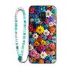 Sinyunron Case for Samsung Galaxy A8+ 2018, Shockproof TPU Case with Colorful Keychain, Daisy-02 view 1