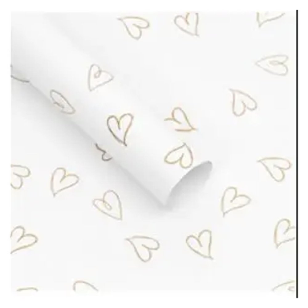 Christmas Gift-Wrapping Paper, 20 Sheets, Heart Bouquet, Water-Resistant Decorative Flower-Wrapping Paper