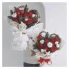Christmas Gift-Wrapping Paper, 20 Sheets, Heart Bouquet, Water-Resistant Decorative Flower-Wrapping Paper view 3