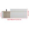 Reception and Checkout Counter, Gray, 120 cm view 2