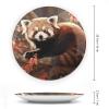 Customizable Red Panda Bone China Decorative Plate with Stand view 2