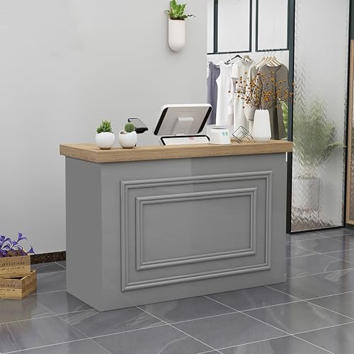 Modern Reception Desk with Lockable Drawers