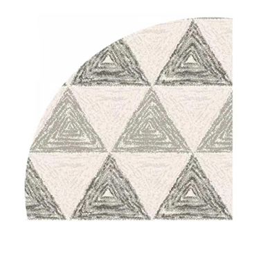 HWJFDC Short-Pile Quarter-Circle Area Rug, Fluffy Corner Rug, 60 x 60 cm