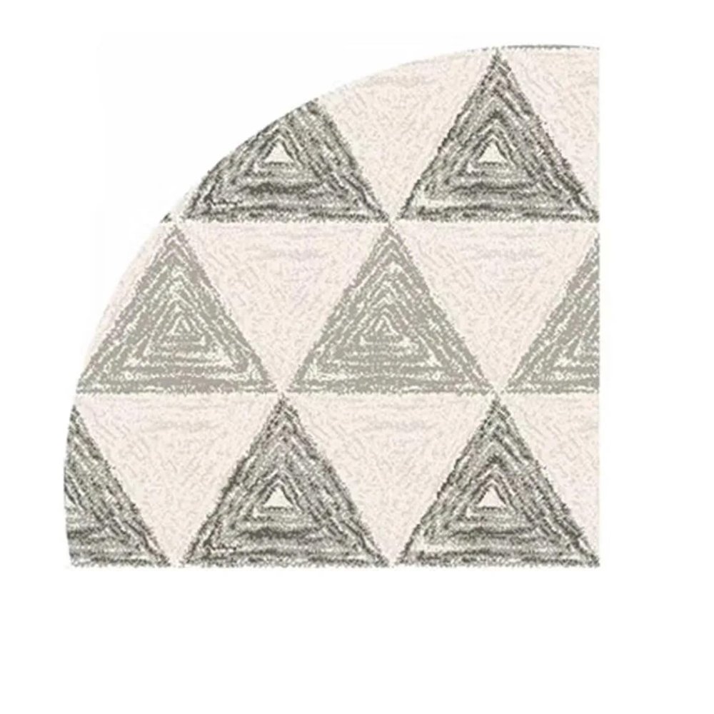 HWJFDC Short-Pile Quarter-Circle Area Rug, Fluffy Corner Rug, 60 x 60 cm