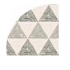 HWJFDC Short-Pile Quarter-Circle Area Rug, Fluffy Corner Rug, 60 x 60 cm view 1