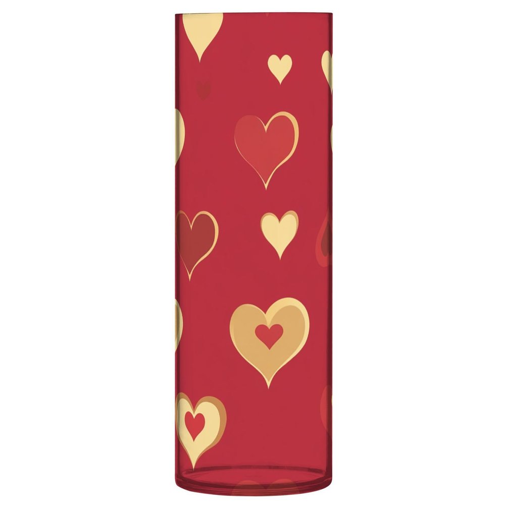 Plastic Flower Vase with Heart Design, 30 x 9 cm