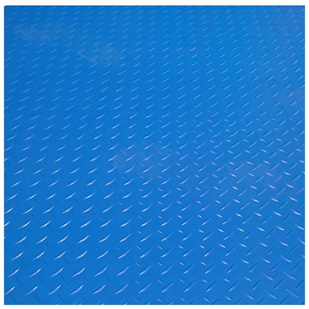 Garage Floor Mat Roll, Non-Slip Diamond Pattern, Blue, 150 x 90 cm