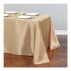 UYFRD Satin Tablecloth, Rectangular Hotel Banquet Tablecloth for Weddings, Festivals and Parties, Home Decor, Champagne, 145 x 220 cm view 1