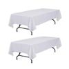 UYFRD Satin Tablecloth, Rectangular Hotel Banquet Tablecloth for Weddings, Festivals and Parties, Home Decor, Champagne, 145 x 220 cm view 4