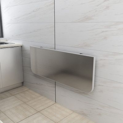 Folding Wall-Mounted Table, Stainless Steel