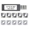 Tungsten Carbide Cutter Inserts, 10-Piece, 11 x 11 x 2 mm, for Spiral Planer Cutter Heads view 1