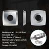 Tungsten Carbide Cutter Inserts, 10-Piece, 11 x 11 x 2 mm, for Spiral Planer Cutter Heads view 3