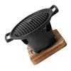 NULYLU Portable Aluminum and Wood Grill Oven with Nonstick Grate view 1