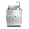 Generic Kitchen Sink with Base Cabinet, Stainless Steel Sink and Faucet (53 x 40 x 80 cm) view 1