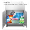 Generic Kitchen Sink with Base Cabinet, Stainless Steel Sink and Faucet (53 x 40 x 80 cm) view 3