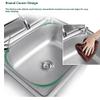 Generic Kitchen Sink with Base Cabinet, Stainless Steel Sink and Faucet (53 x 40 x 80 cm) view 4