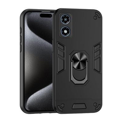 Jiajihua Case Compatible with Moto G 5G (2024) and Moto G Play 5G 2024 (Not 4G), Magnetic Car Mount Kickstand, Hard PC + TPU, 2-in-1, Black