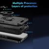 Jiajihua Case Compatible with Moto G 5G (2024) and Moto G Play 5G 2024 (Not 4G), Magnetic Car Mount Kickstand, Hard PC + TPU, 2-in-1, Black view 2