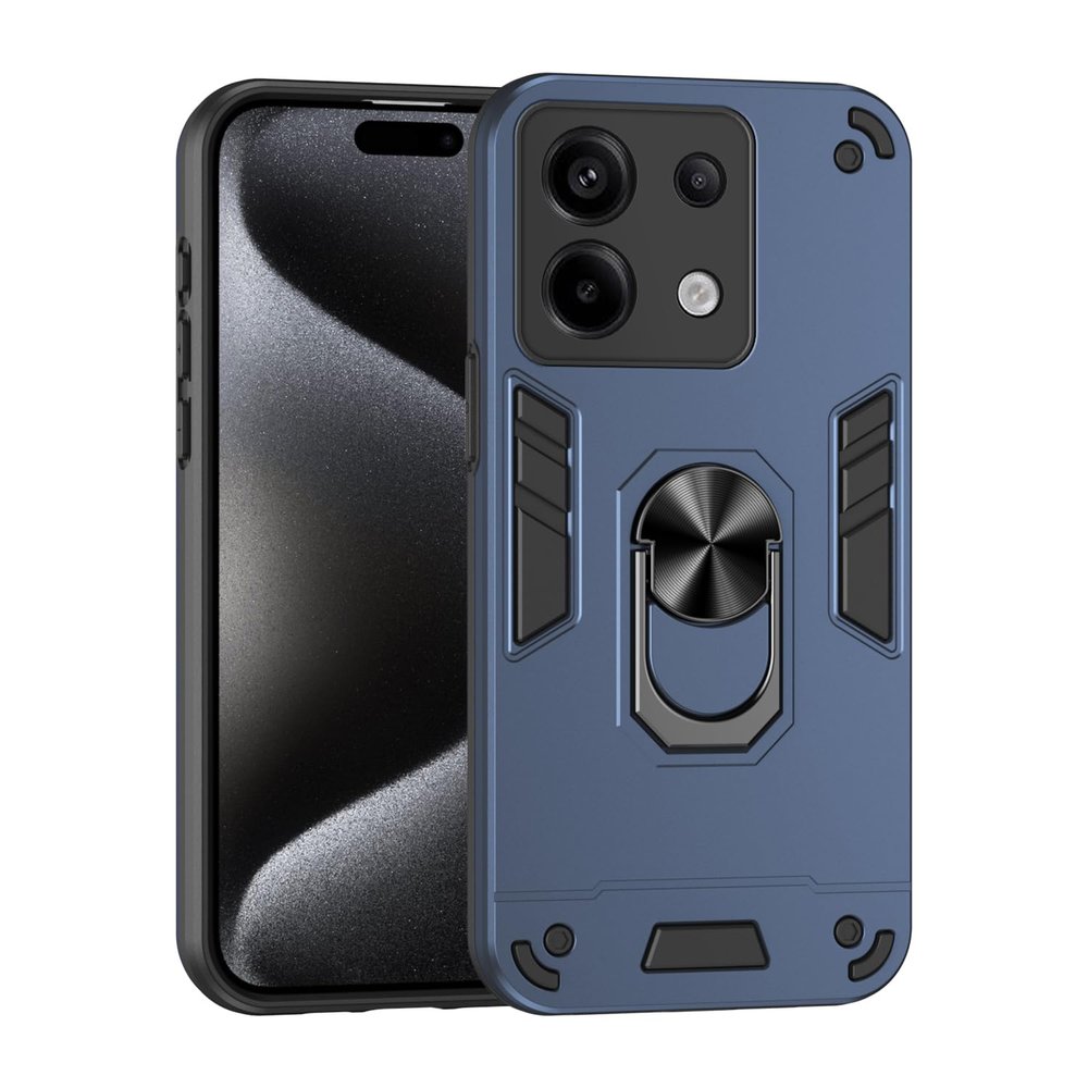 Jiajihua Case Compatible with Redmi Note 13 Pro 5G, Magnetic Car Mount & Kickstand, Blue