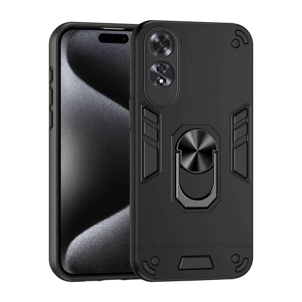 Jiajihua Case for Oppo A60 4G CPH2631 with Magnetic Car Mount Kickstand, Black