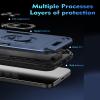 Jiajihua Case for Infinix Smart 7 Plus, Smart 7 (India) and Smart 7 HD, Magnetic Car Mount Kickstand, Hard PC + TPU, Blue view 2