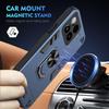 Jiajihua Case for Infinix Smart 7 Plus, Smart 7 (India) and Smart 7 HD, Magnetic Car Mount Kickstand, Hard PC + TPU, Blue view 3