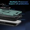 Jiajihua Case Compatible with Tecno Spark 8T 4G KG6p, Magnetic Car Mount Stand, 2-in-1, Hard PC+TPU, Green view 2