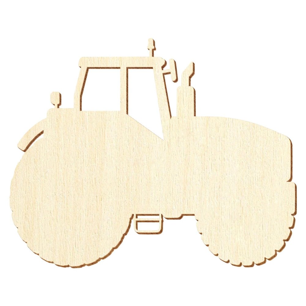 Wooden Tractor V3 – Craft Decor, 5–50 cm, Pack of 100, 35 cm Wide