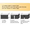 LUNCHS Cartoon Bunk Bed Curtain with Adhesive Strips, Flexible and Quiet, 2 Curtains + Side Panel, 1.5 m, Bear B view 3