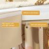 LUNCHS Cartoon Bunk Bed Curtain with Adhesive Strips, Flexible and Quiet, 2 Curtains + Side Panel, 1.5 m, Bear B view 4
