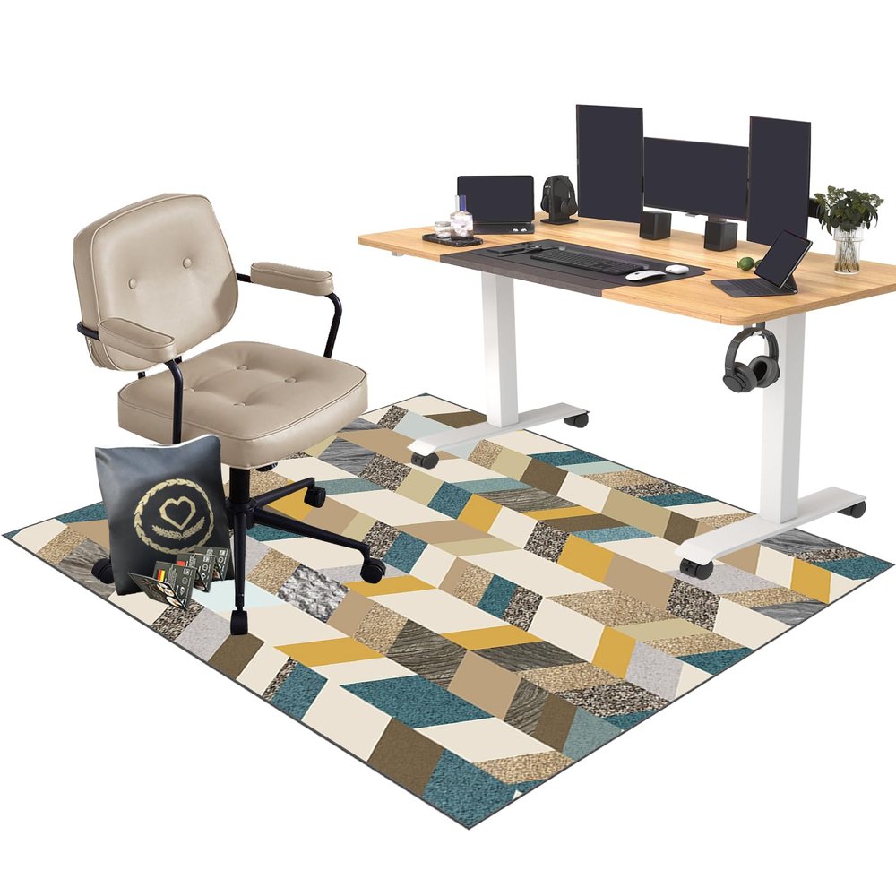 EYKWKB Gaming Chair Floor Mat, 110 x 160 cm