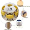 SFSLBFB 7-Piece Dining Table Set for 6, 6 PU Leather Chairs, Metal Frame, 120 x 120 x 75 cm view 3
