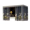 LUNCHS Bunk Bed Curtains, 2 m Long, with Retractable Half Frame, All-Season Bedroom Curtains (3 Curtains + Shelf, 1.2 m, Flower A) view 1