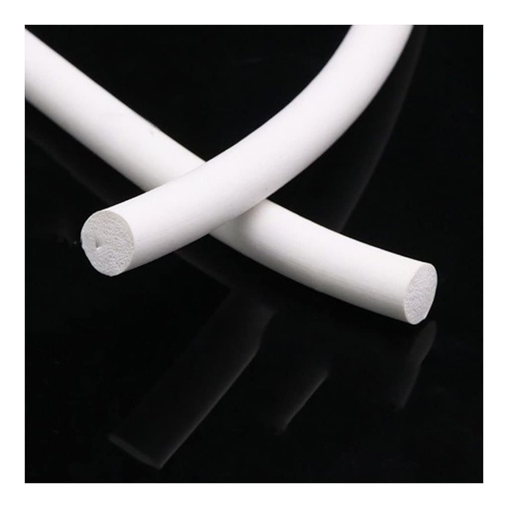 WUUKEPSG Round Silicone Foam Strip, 1,520 mm, White, 1 m