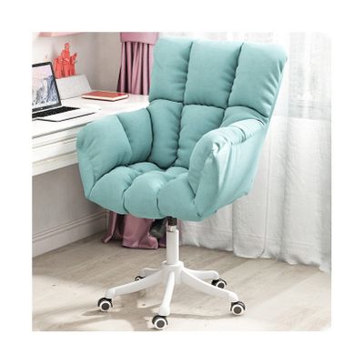 SJHDHDA Modern Swivel Desk Chair with High Backrest, Lumbar Support, and Adjustable Casters for Home Office or Vanity Table