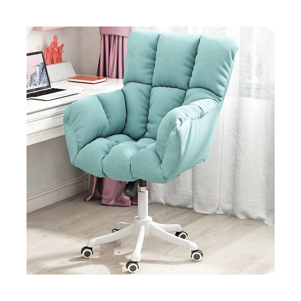 SJHDHDA Modern Swivel Desk Chair with High Backrest, Lumbar Support, and Adjustable Casters for Home Office or Vanity Table