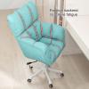 SJHDHDA Modern Swivel Desk Chair with High Backrest, Lumbar Support, and Adjustable Casters for Home Office or Vanity Table view 2
