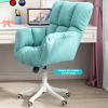 SJHDHDA Modern Swivel Desk Chair with High Backrest, Lumbar Support, and Adjustable Casters for Home Office or Vanity Table view 4