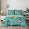 Qiwagu Green Bedding Set 220 x 240 cm, Abstract Geometric Pattern, Soft Breathable Microfiber, Wrinkle-Free Reversible Duvet Cover with 2 Pillowcases 80 x 80 cm view 1