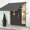 Outdoor Patio Awning with Hand Crank, Height-Adjustable Sun Shade for Garden, Balcony, and Freestanding Doors view 1