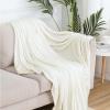 GAIFNAG Cozy Soft Warm Blanket 130 x 180 cm, Cotton Blend, Washable, Cream view 2