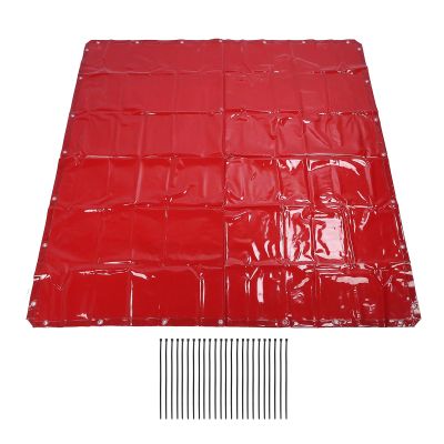 Welding Screen, 5.7 x 5.7 ft, Flame-Resistant, Professional Safety Curtain, Red